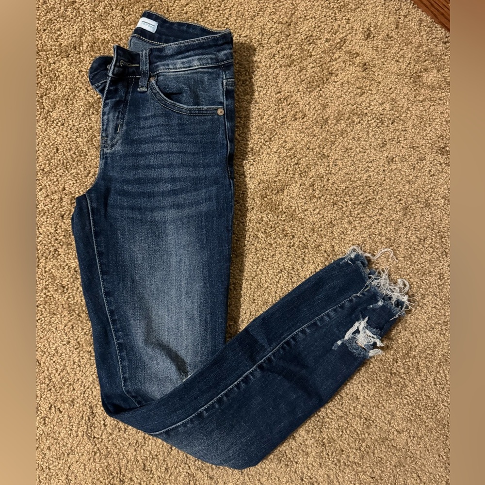 Kancan Skinny Jeans with Distressing